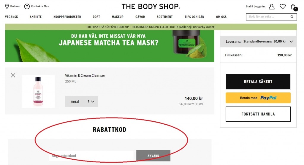 The Body Shop Rabattkod